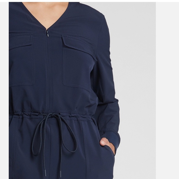 Athleta Zuma Athleisure Lightweight Stretch Jogger Jumpsuit Navy Size Small - Picture 6 of 10